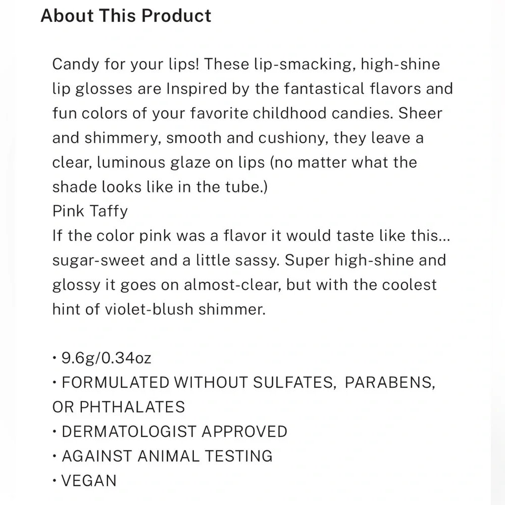 PINK Victoria’s Secret Gummy Lip Gloss in Pink Taffy 9.6g/0.34oz